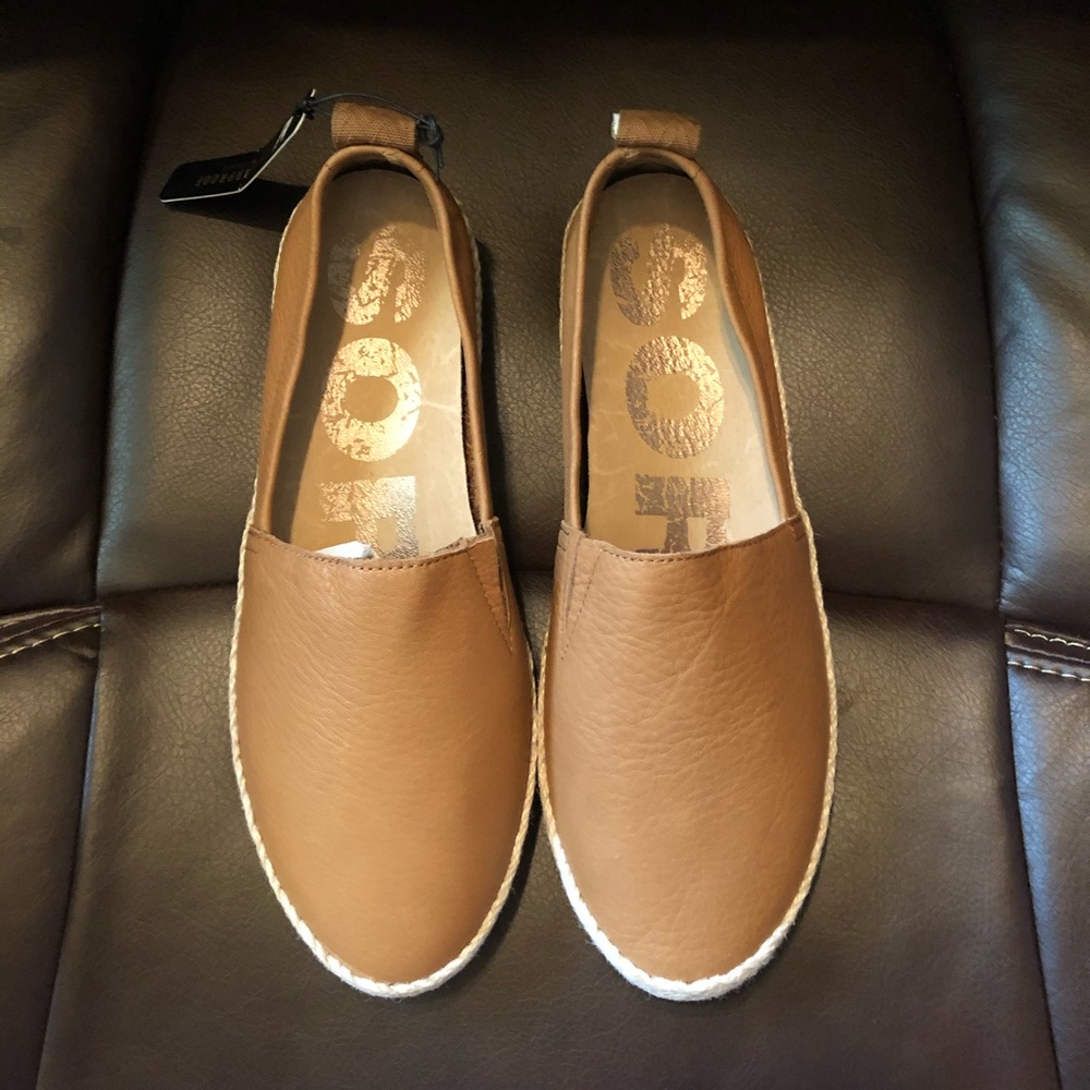 Sorel Leather Slip On Shoes